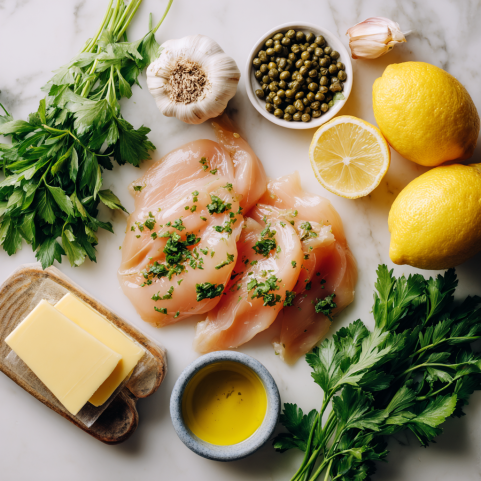chicken piccata ingredients lemon capers garlic butter