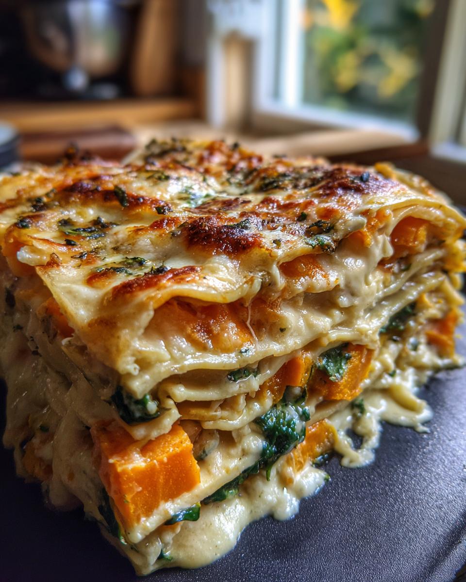Butternut Squash & Spinach Lasagna - detail 2