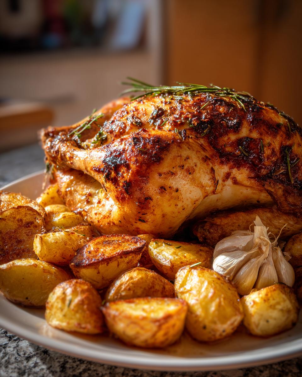 Garlic Butter Roast Chicken with Crispy Potatoes - detail 3