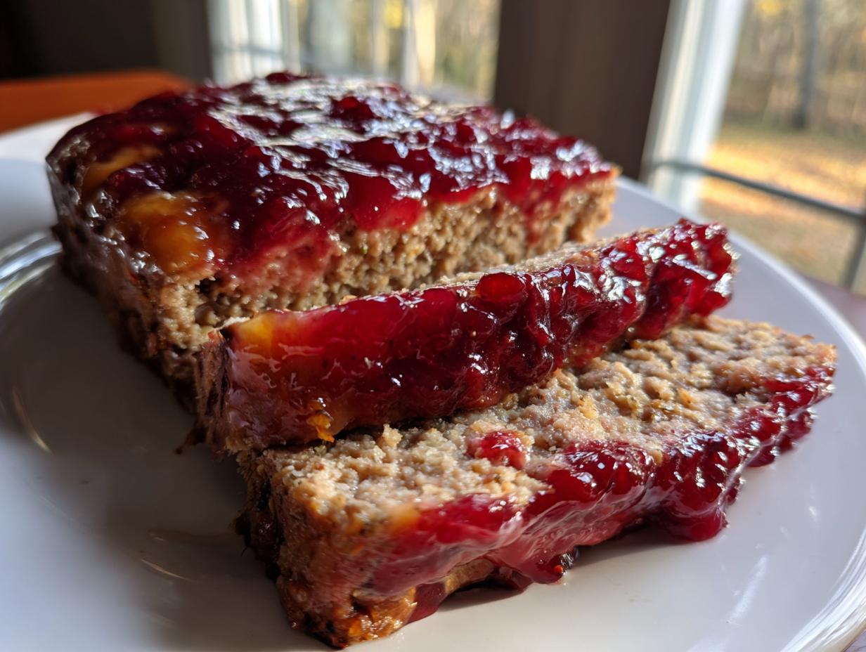 Harvest Turkey Meatloaf with Cranberry Glaze - detail 3