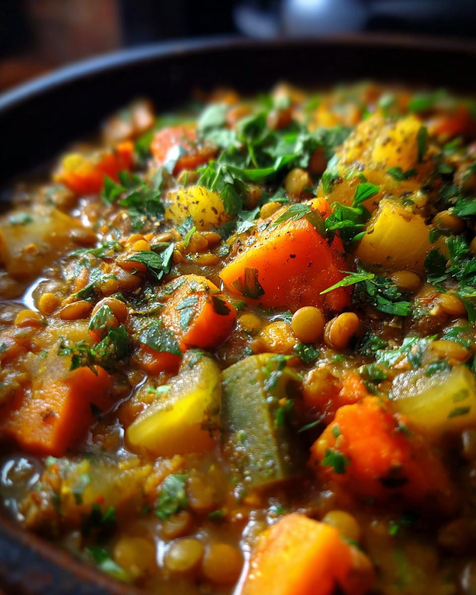 Lentil & Vegetable Stew - detail 2
