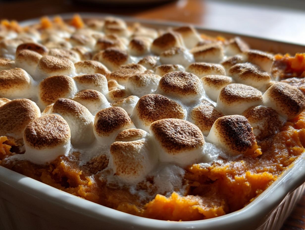 Make-Ahead Mashed Sweet Potatoes with Marshmallows - detail 3