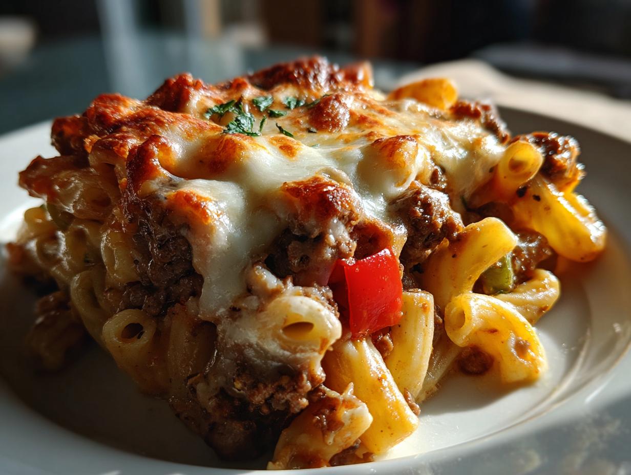 Philly Cheesesteak Pasta Bake - detail 1