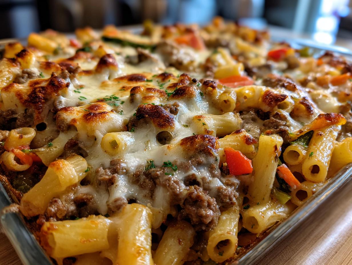 Philly Cheesesteak Pasta Bake - detail 3
