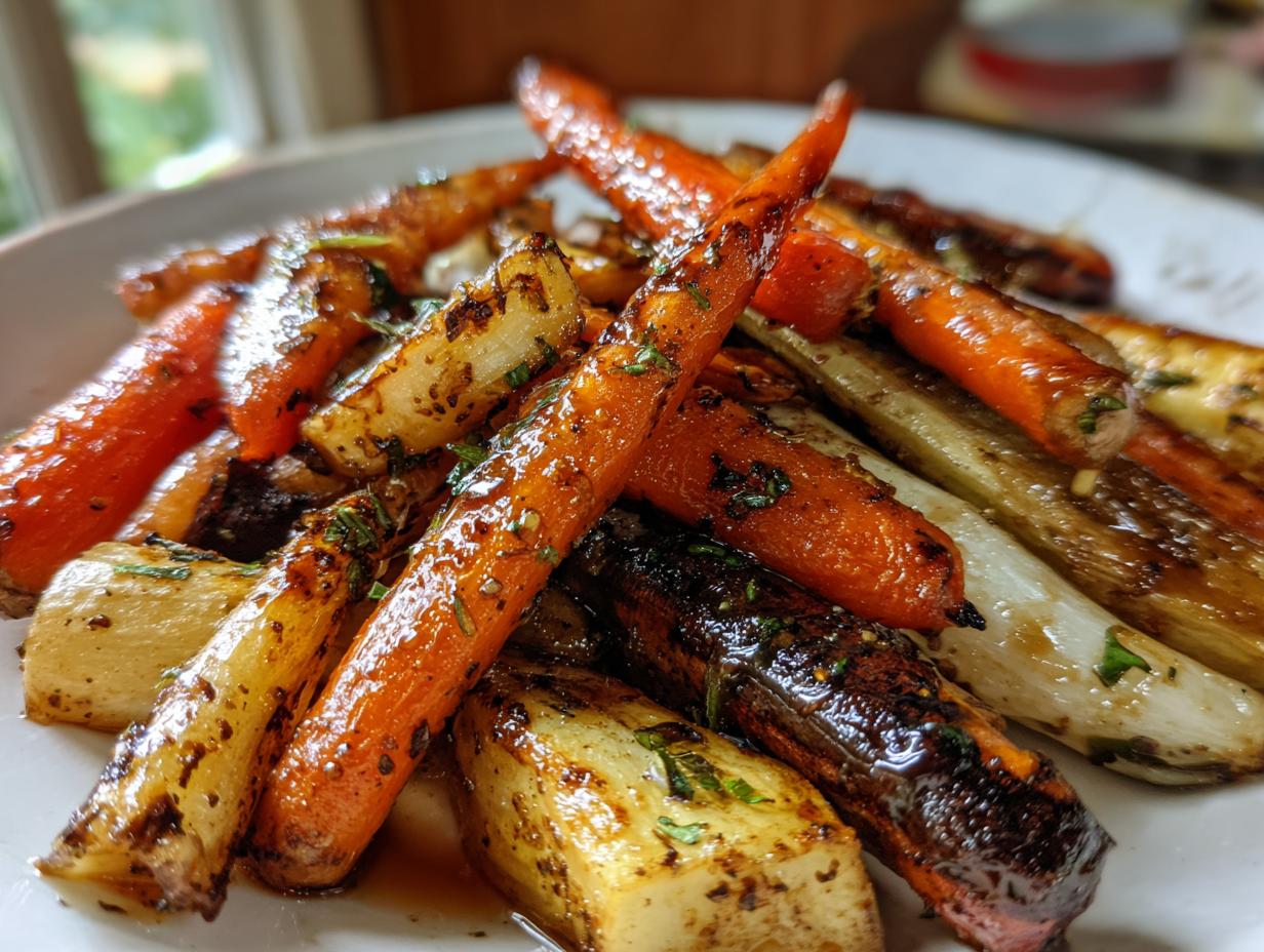 Roasted Root Vegetables with Maple Glaze - detail 2