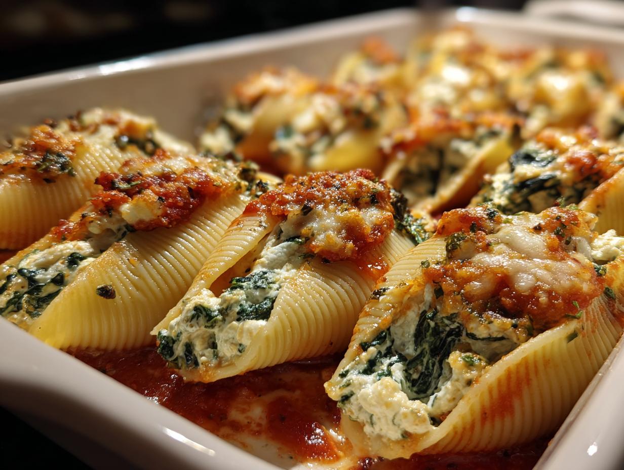 Stuffed Shells with Spinach & Ricotta - detail 3