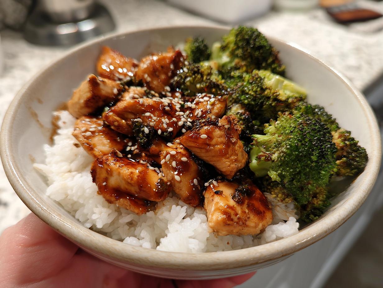 Teriyaki Chicken Bowls with Rice & Broccoli - detail 3