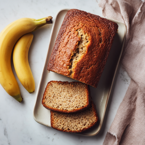One bowl banana bread recipe sliced