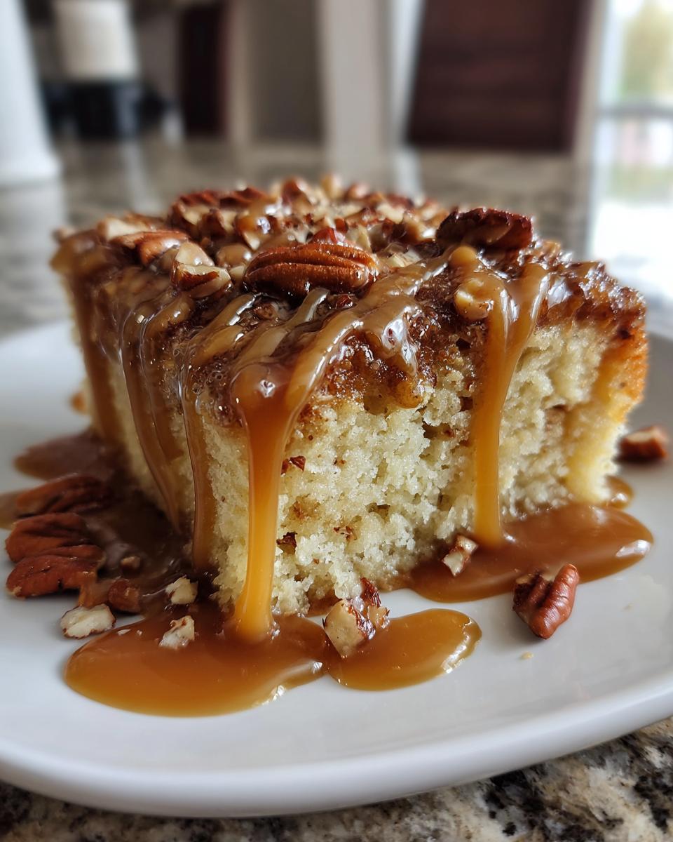 Butter Pecan Praline Poke Cake - detail 2