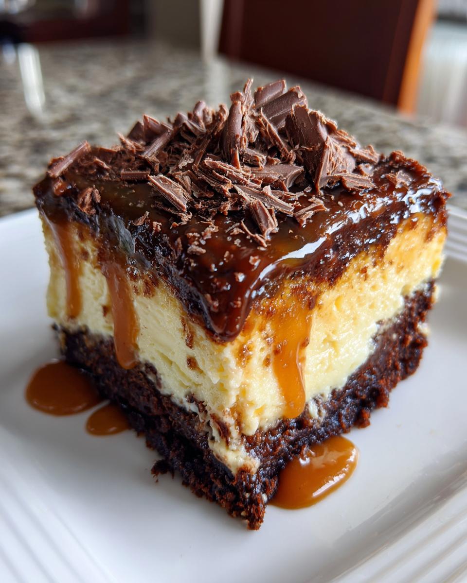 Caramel Brownie Cheesecake - detail 2