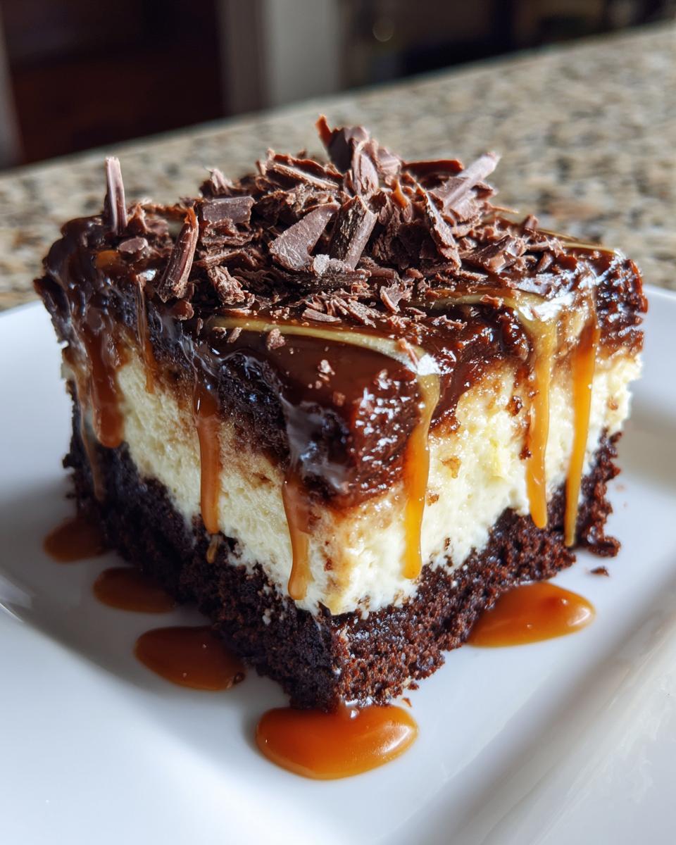 Caramel Brownie Cheesecake - detail 3