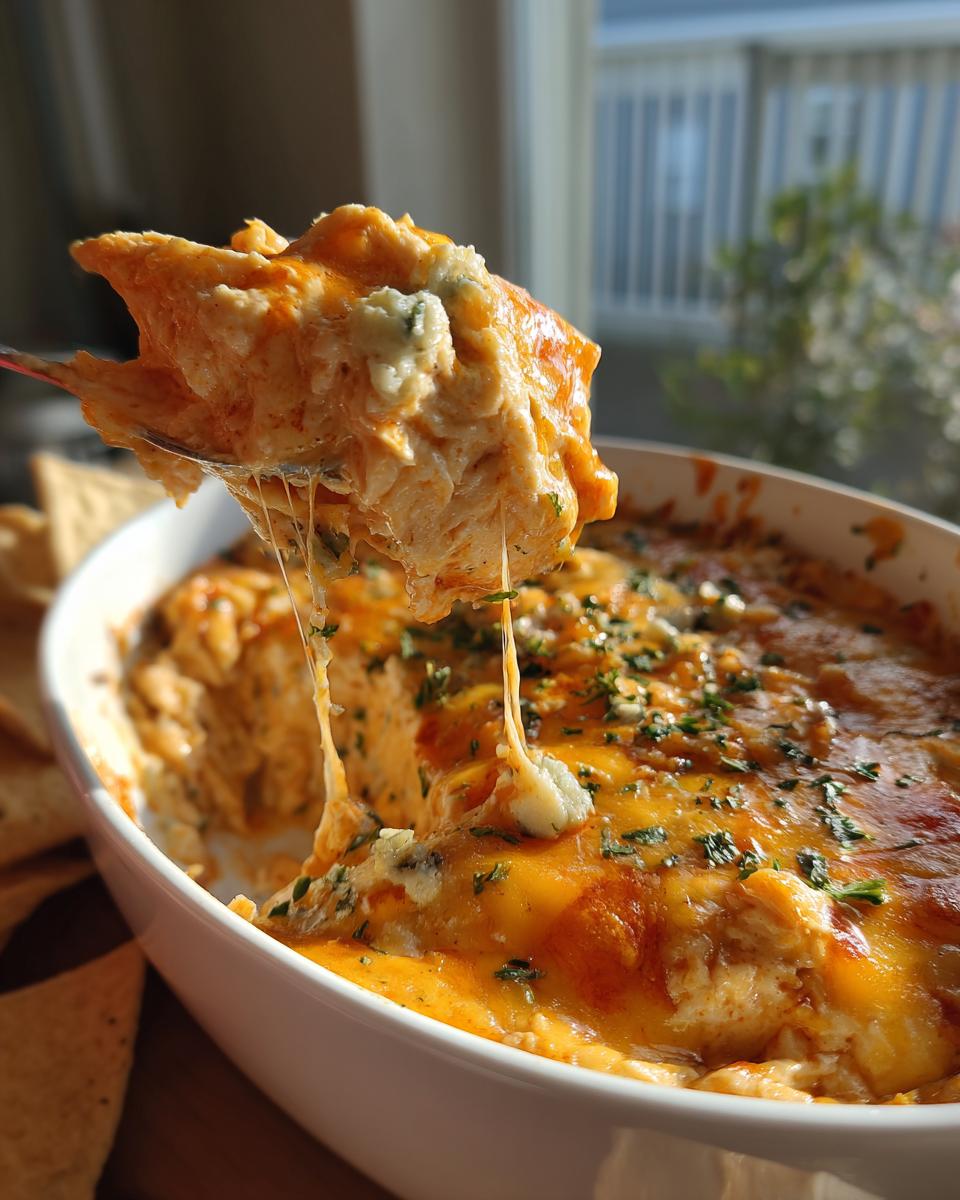 Cheesy Crock Pot Buffalo Chicken Dip - detail 1