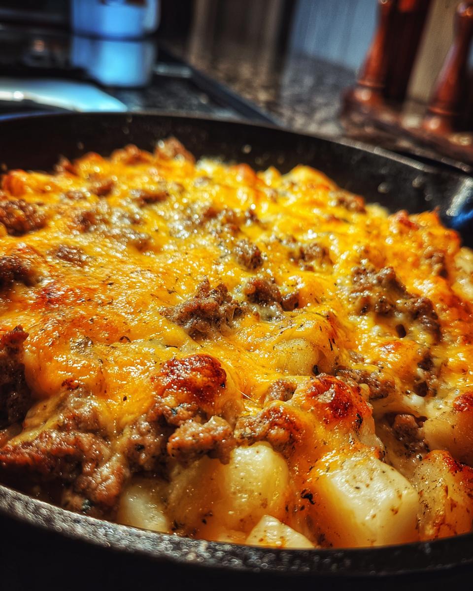 Cheesy Ground Beef & Potato Casserole (One-Pan Dinner!) - detail 2