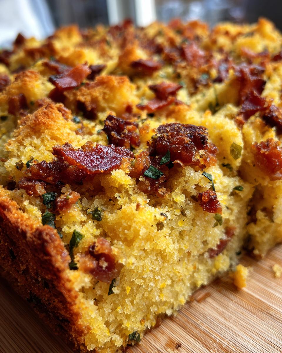 Corn Bread Stuffing with Bacon and Sage - detail 1