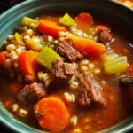 Cozy up with our satisfying Beef Barley Soup recipe!