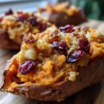 Cranberry Apple Twice-Baked Sweet Potatoes