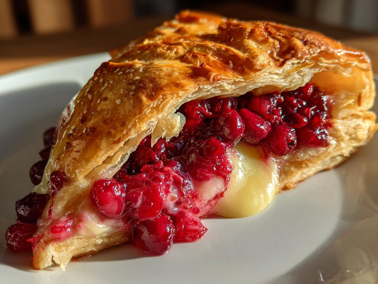 Cranberry & Brie Puff Pastry Tart - detail 3