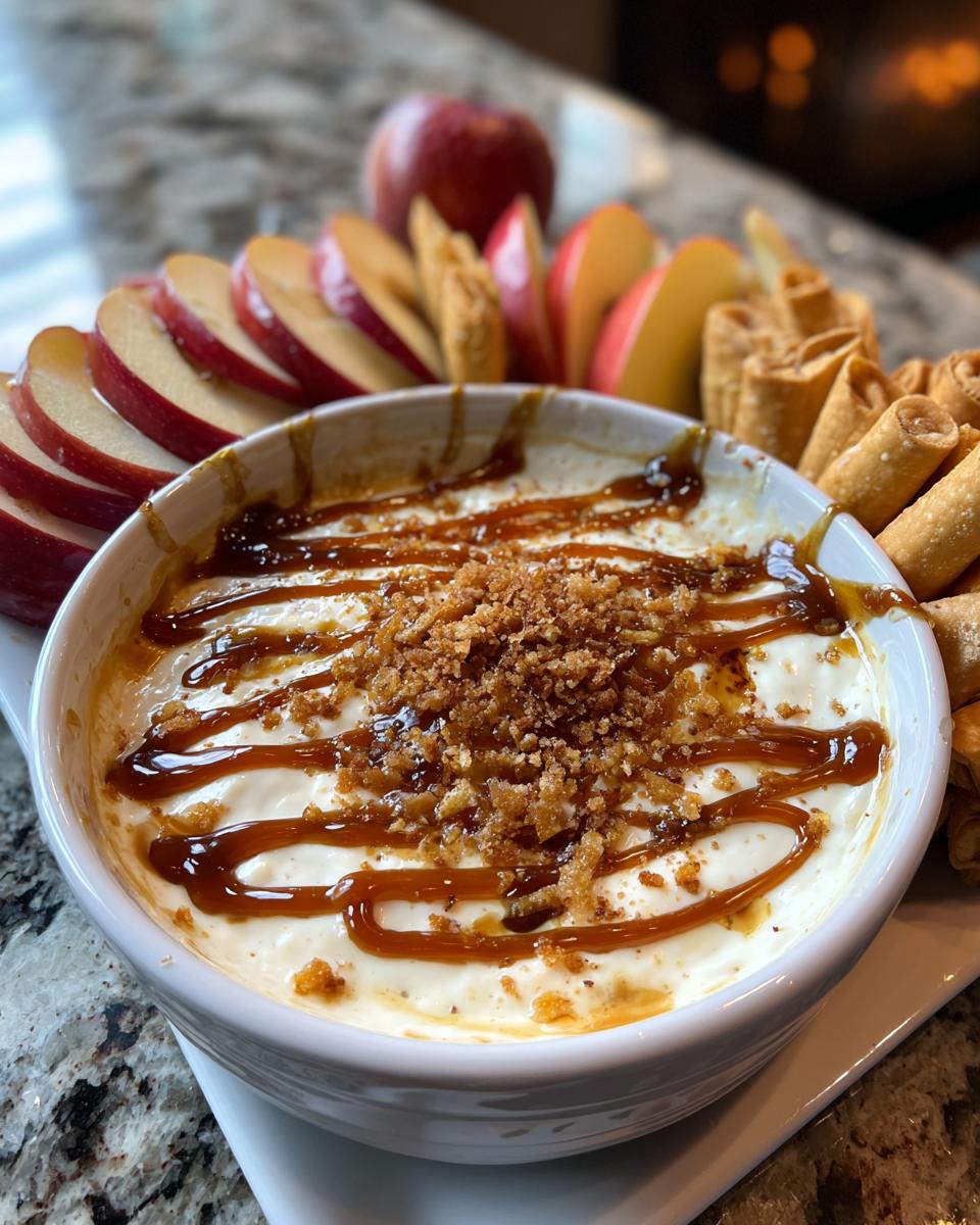 Cream Cheese Caramel Apple Dip - Easy Dessert Recipe! - detail 2