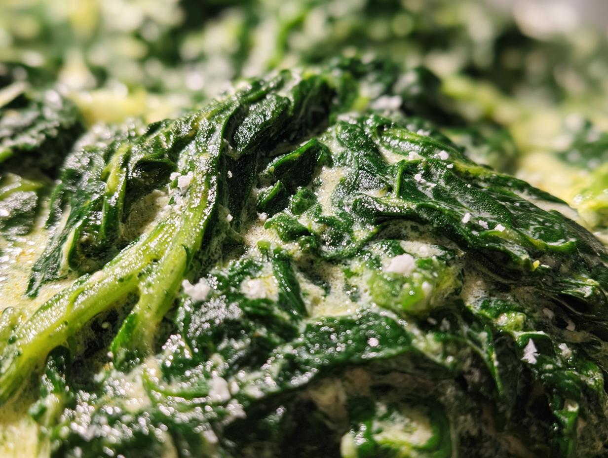 Creamed Spinach with Garlic & Parmesan - detail 2