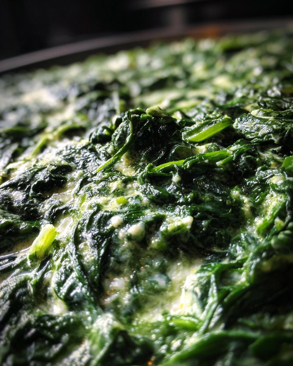 Creamed Spinach with Garlic & Parmesan - detail 3