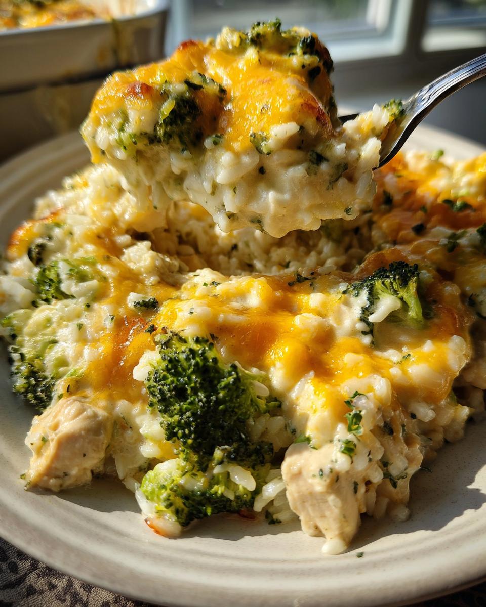Creamy Chicken Broccoli Rice Cheese Casserole - detail 1