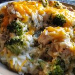 Creamy Chicken Broccoli Rice Cheese Casserole