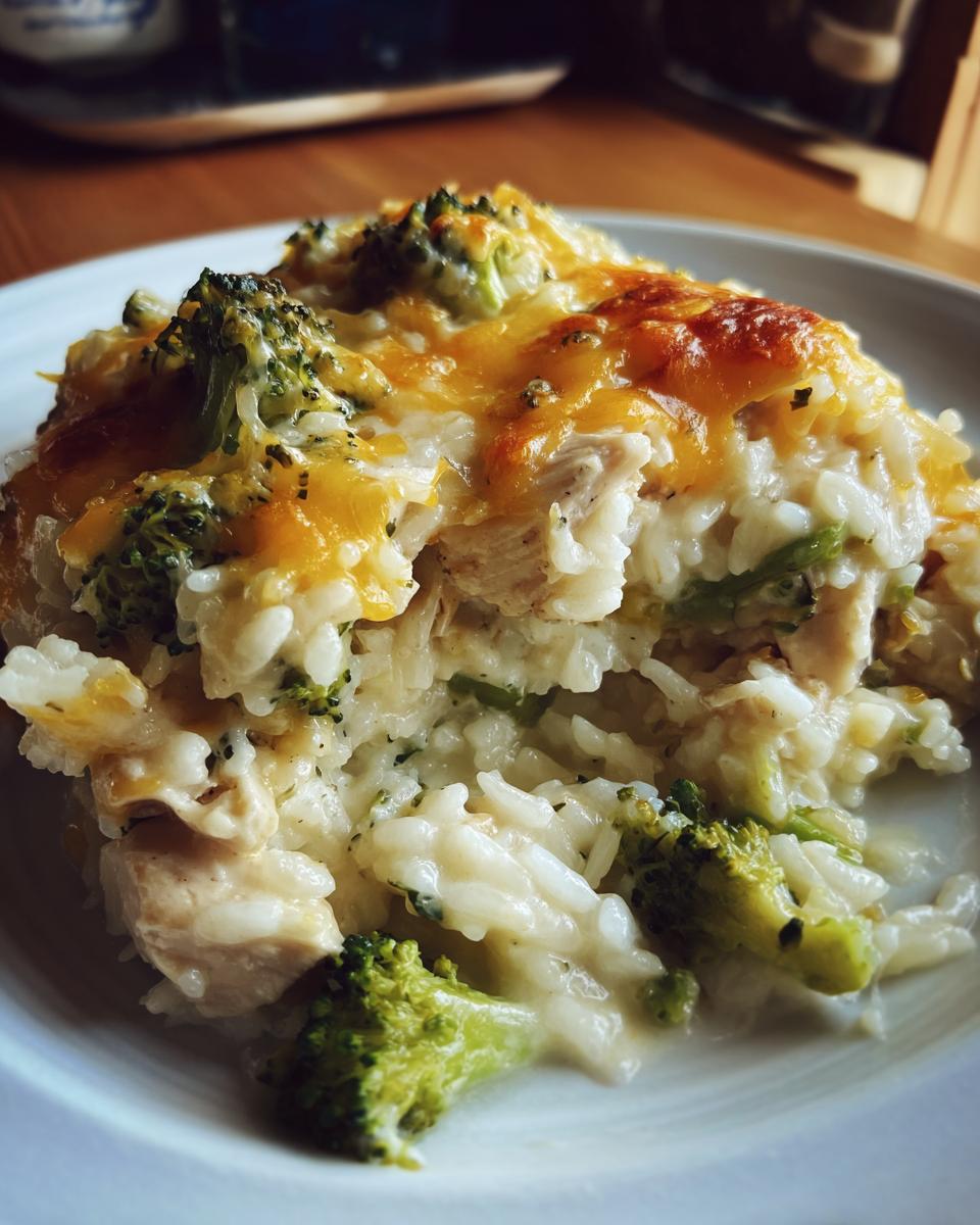 Creamy Chicken Broccoli Rice Cheese Casserole - detail 2