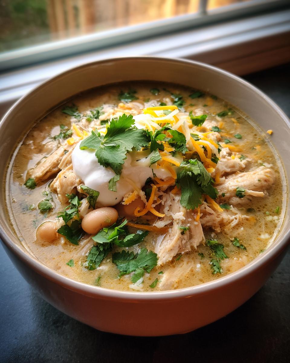 Easy Creamy Crockpot White Chicken Chili Recipe - detail 1