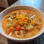 Easy Crockpot Cheeseburger Soup Recipe for Cozy Nights