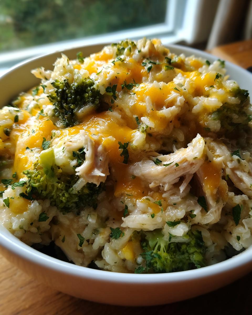 Easy Crockpot Cheesy Chicken Broccoli Rice - detail 3