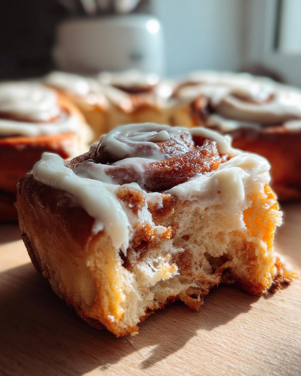 Fluffy Pumpkin Cinnamon Rolls with Cream Cheese Frosting - detail 3