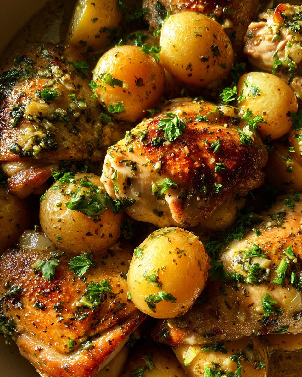 Garlic Parmesan Crockpot Chicken and Potatoes - detail 2