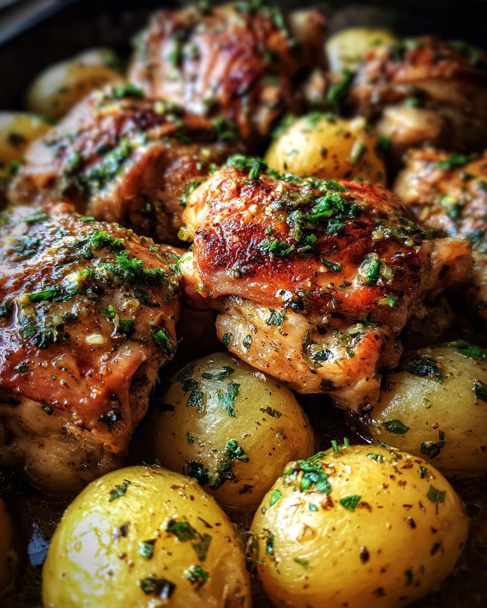 Garlic Parmesan Crockpot Chicken and Potatoes - detail 3