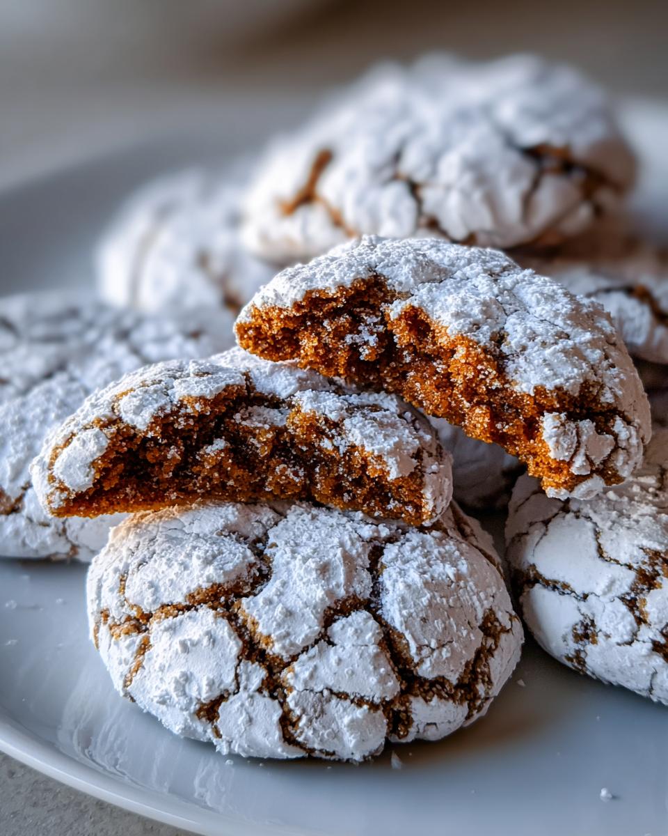 Gingerbread Crinkle Cookies for the Holiday Cookie Swap - detail 1
