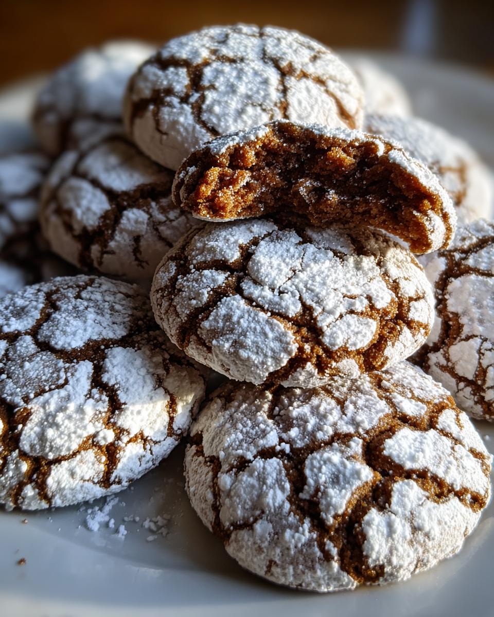 Gingerbread Crinkle Cookies for the Holiday Cookie Swap - detail 2