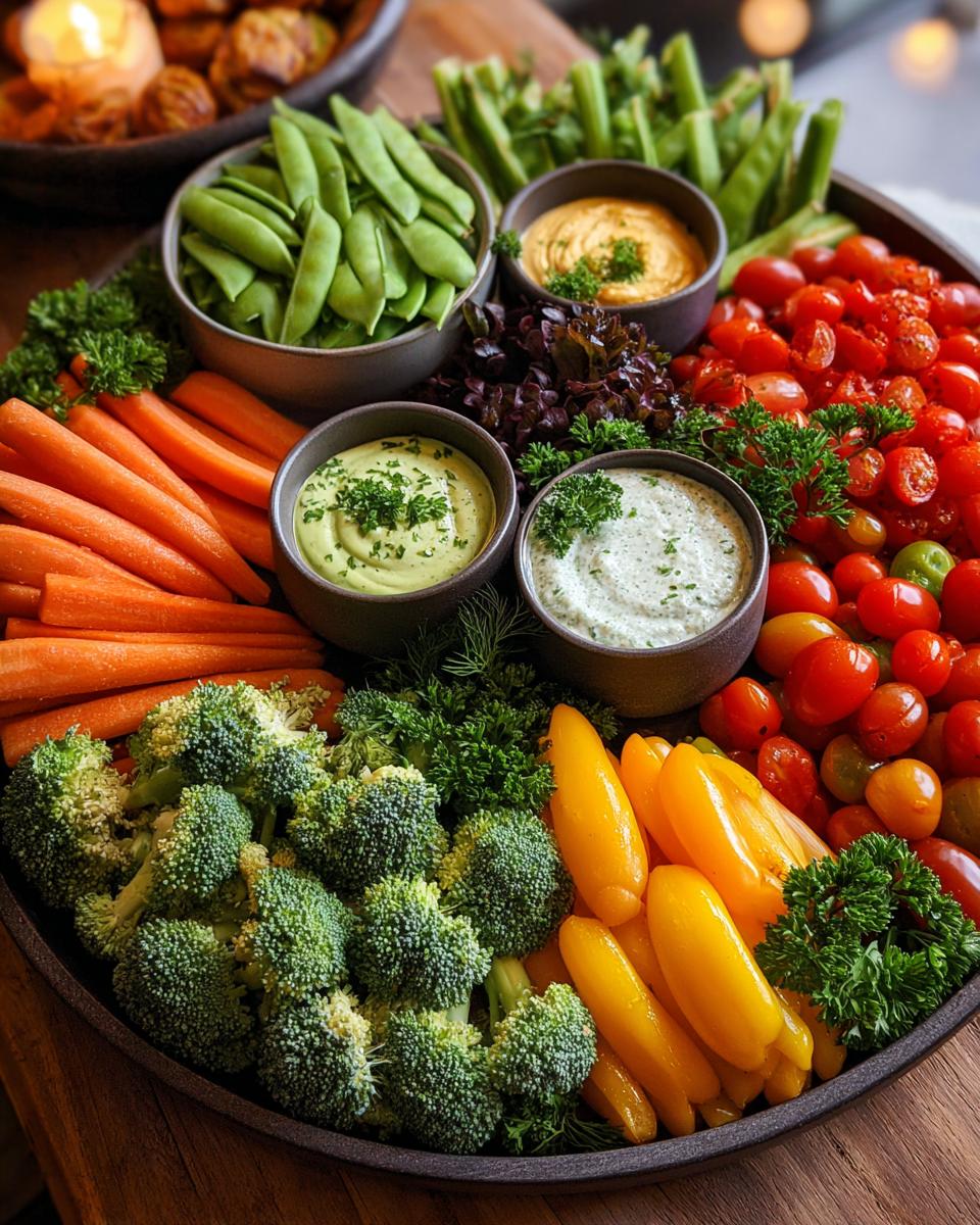 Gorgeous fall vegetable platter - detail 1