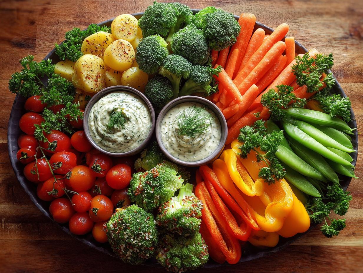 Gorgeous fall vegetable platter - detail 2