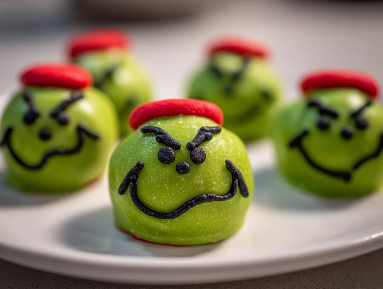 Grinch Oreo Balls - detail 3
