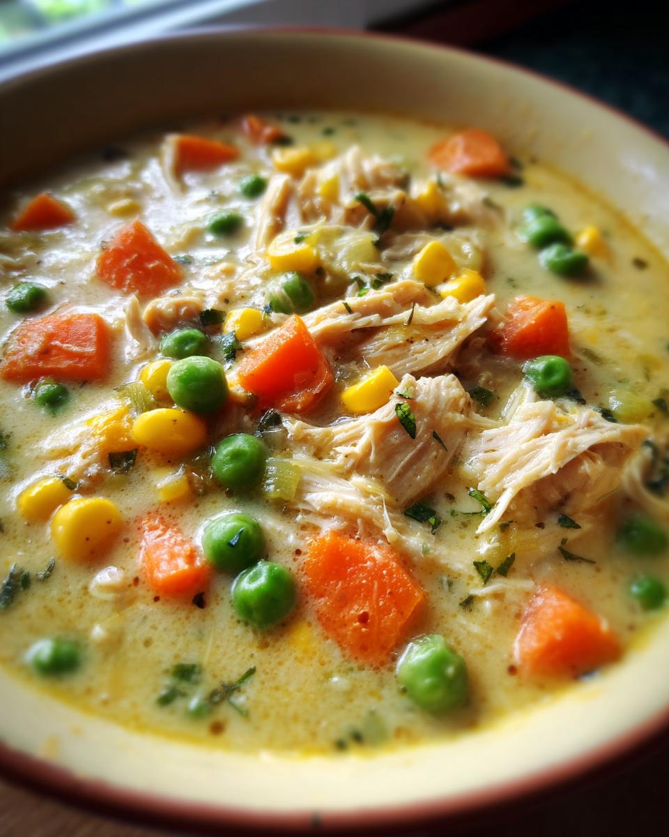 High Protein Chicken Pot Pie Soup - detail 2