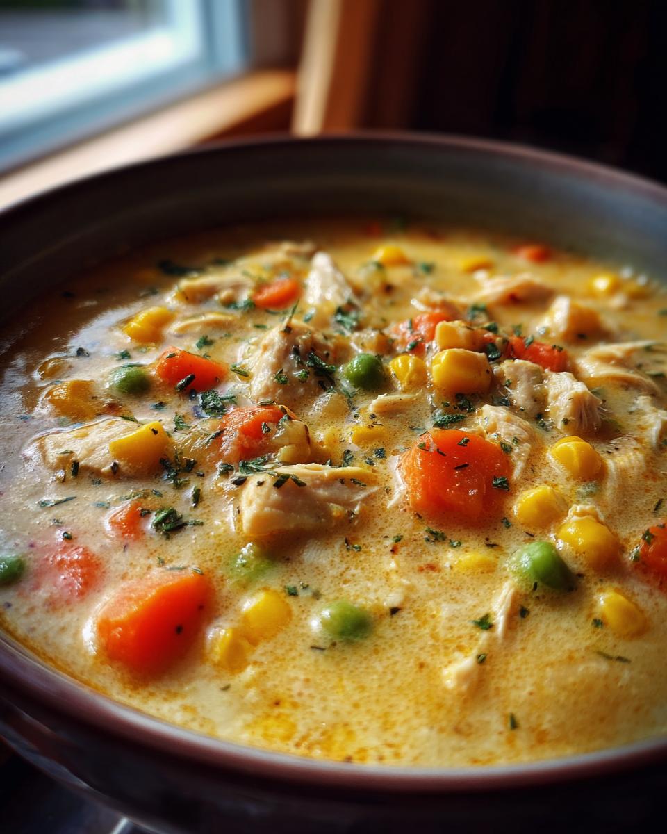 High Protein Chicken Pot Pie Soup - detail 3