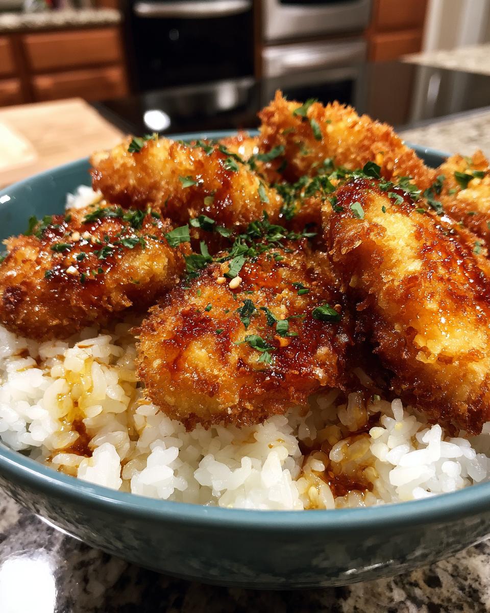 Japanese Katsu Bowl – Crispy Chicken Over Fluffy Rice - detail 1