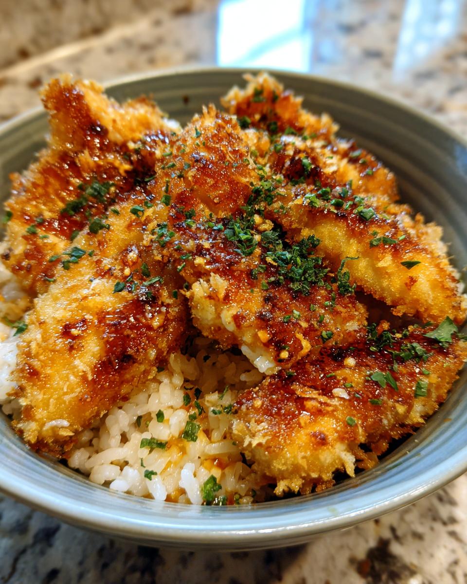 Japanese Katsu Bowl – Crispy Chicken Over Fluffy Rice - detail 3