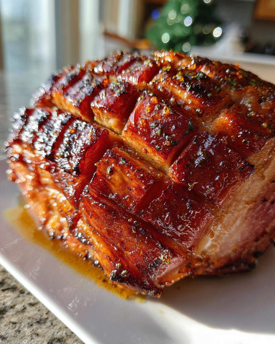 Maple Bourbon Glazed Ham - detail 3