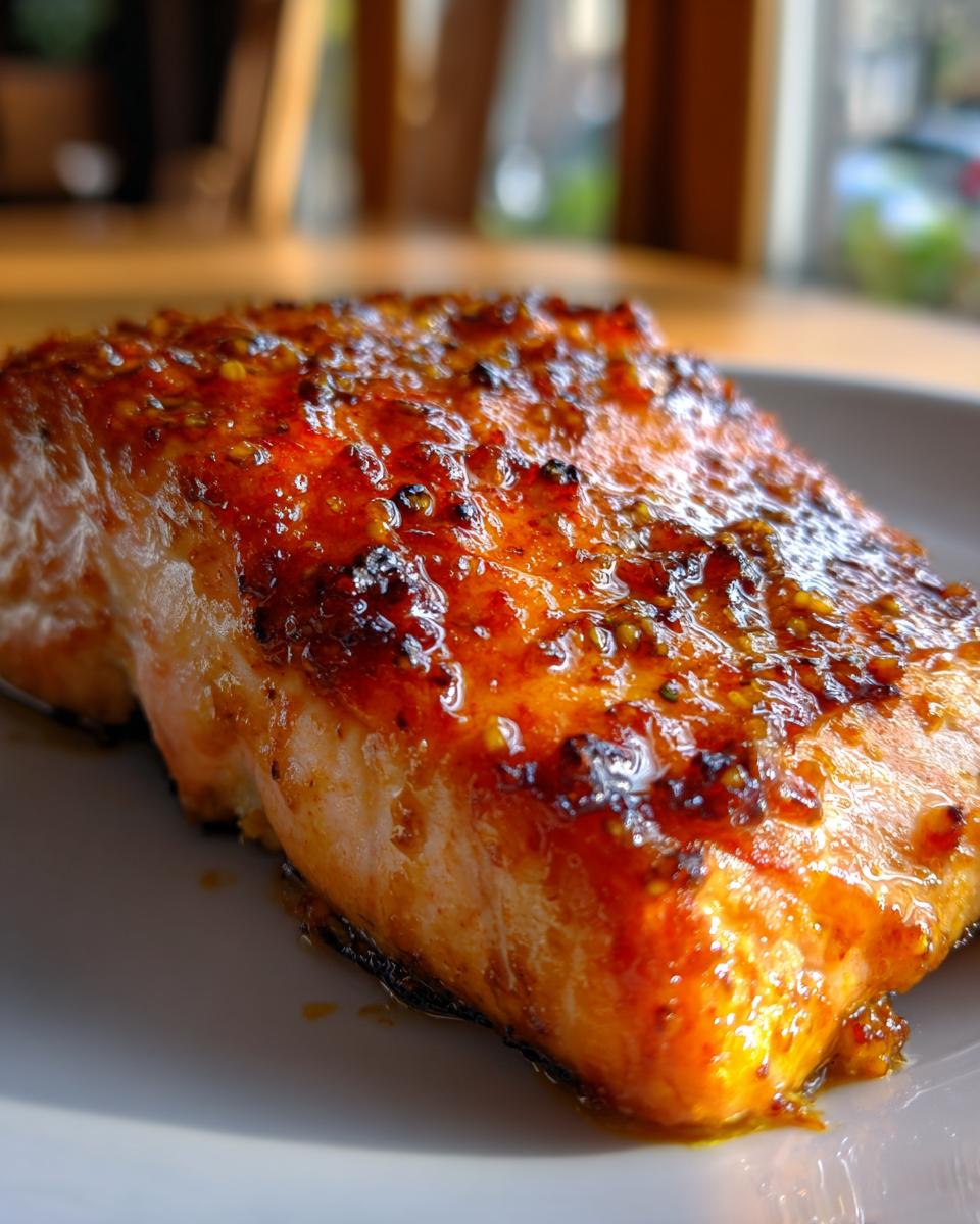 Maple Mustard Glazed Salmon - detail 2