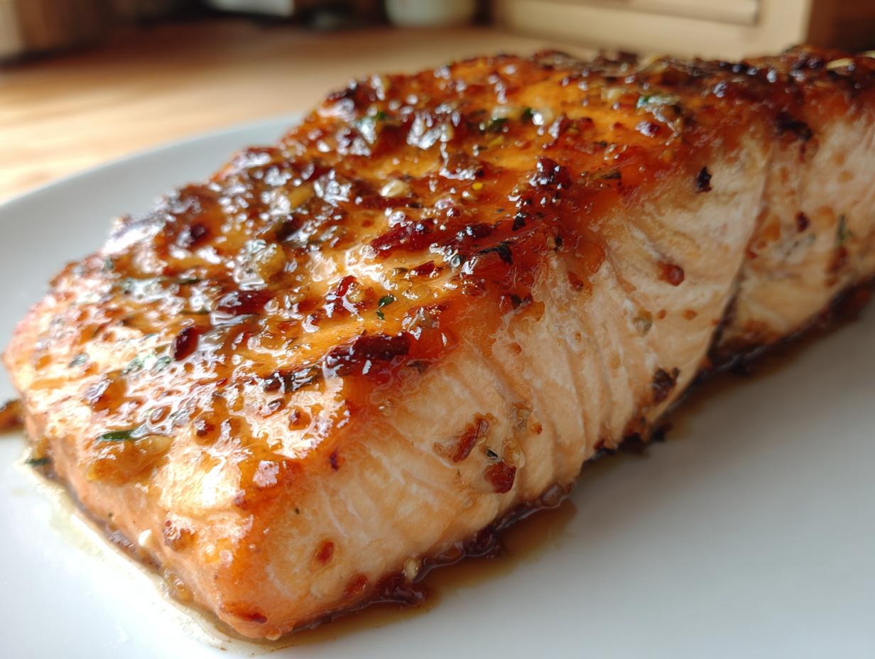 Maple Mustard Glazed Salmon - detail 3