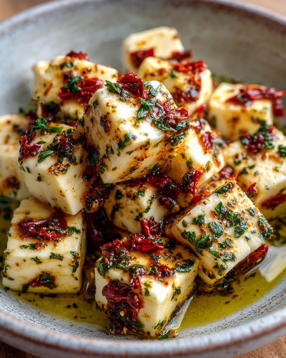 Marinated Mozzarella Cubes: 1 Amazing Appetizer