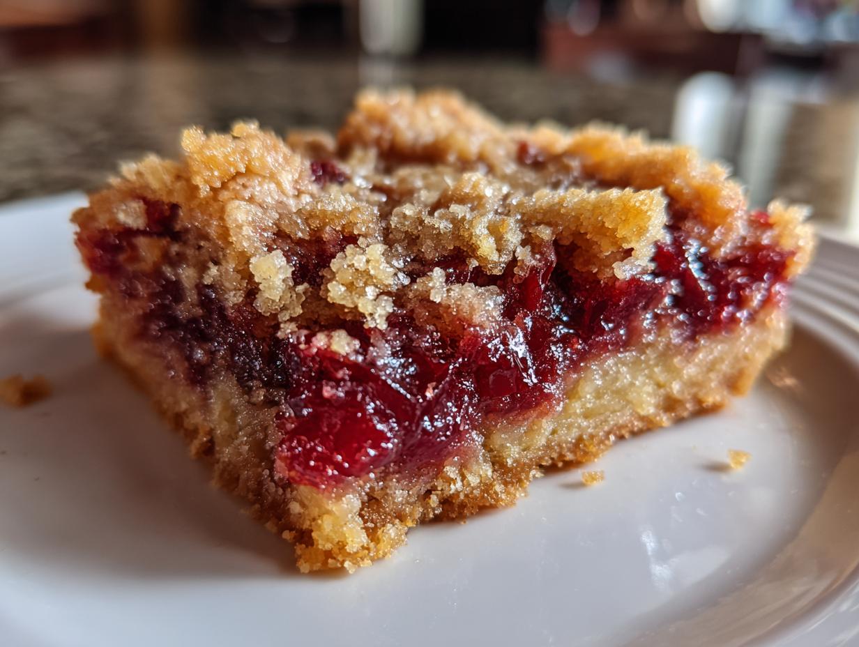 Moist Christmas Cranberry Bars - detail 3
