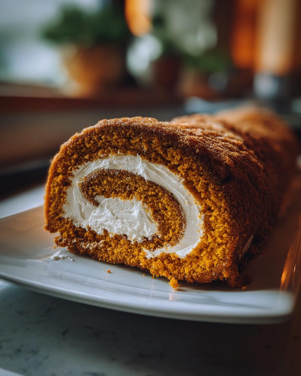 Moist Pumpkin Roll with Spiced Cream Cheese - detail 1