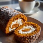 Moist Pumpkin Roll with Spiced Cream Cheese