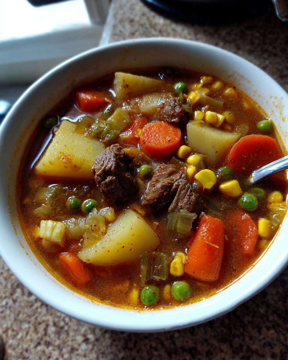 My Mom's Old Fashioned Vegetable Beef Soup - detail 1
